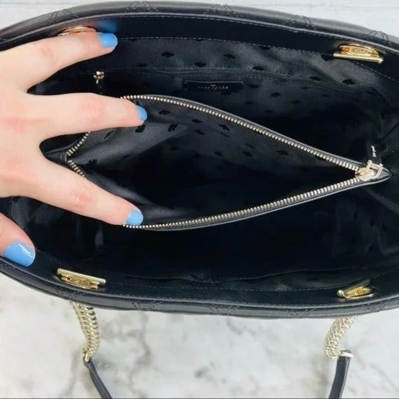 Kate Spade Natalia Quilted Smooth Leather Tote Shoulder Bag - Picture 9 of 12